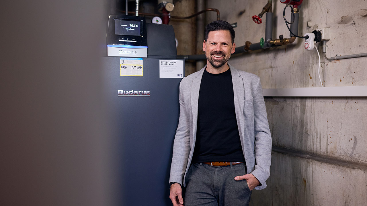 Gas-Mietkessel im Keller am Claragraben 35.