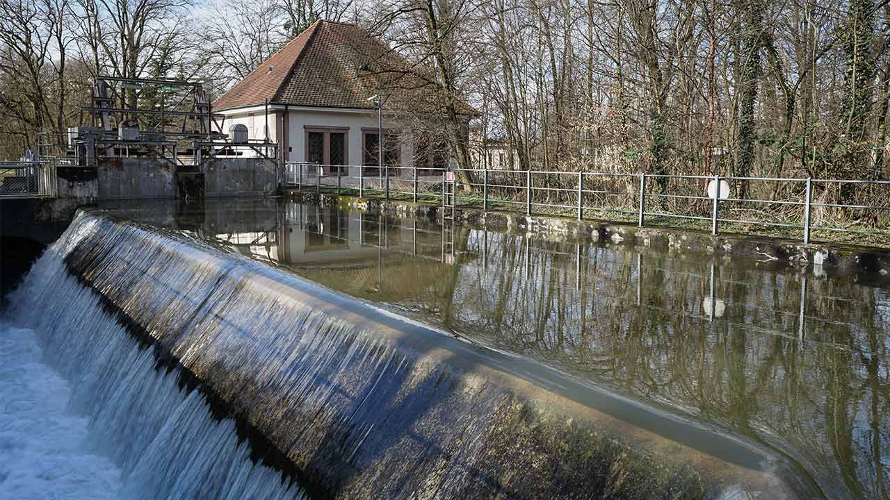 Kraftwerk Riehenteich in den Langen Erlen